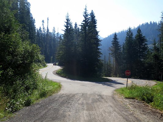 Mt Baker Highway hairpin and White Samlon NF3075