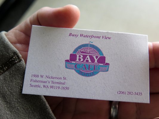 Bay Cafe Fishermans terminal NOT CLEAR YET