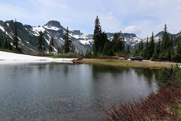 Heather meadows fake campground lake - 5