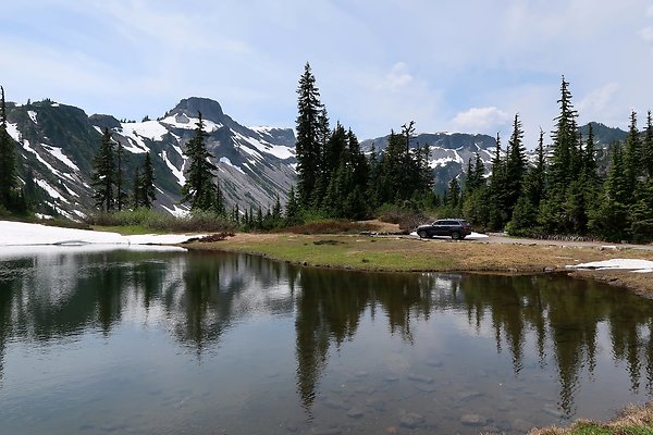 Heather meadows fake campground lake - 4