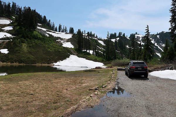 Heather meadows fake campground lake - 1
